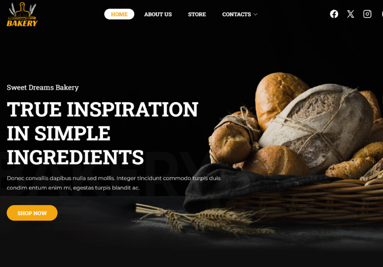 Site Builder - Bakery