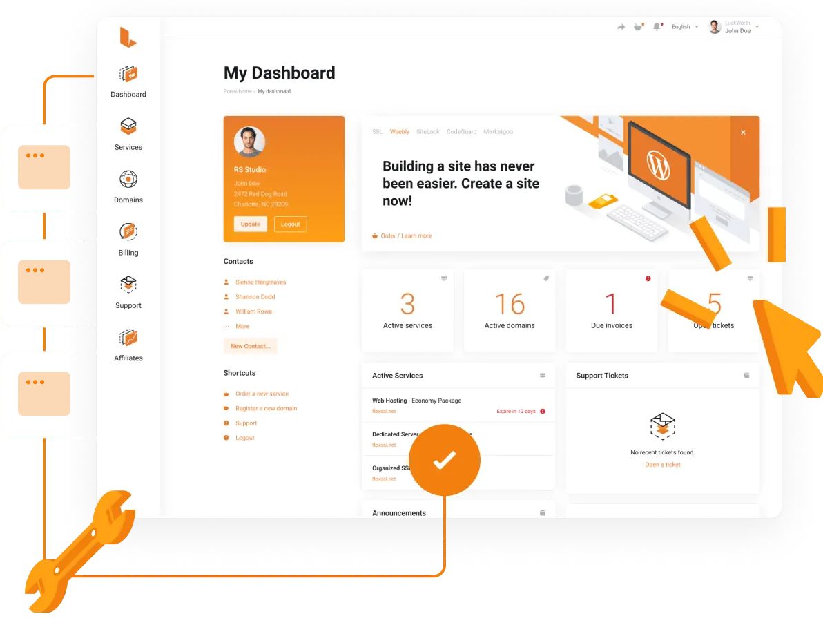 Best Web Hosting, Domain Names, WordPress Hosting &  More - Super Easy Control Panel to Manage All Your Services