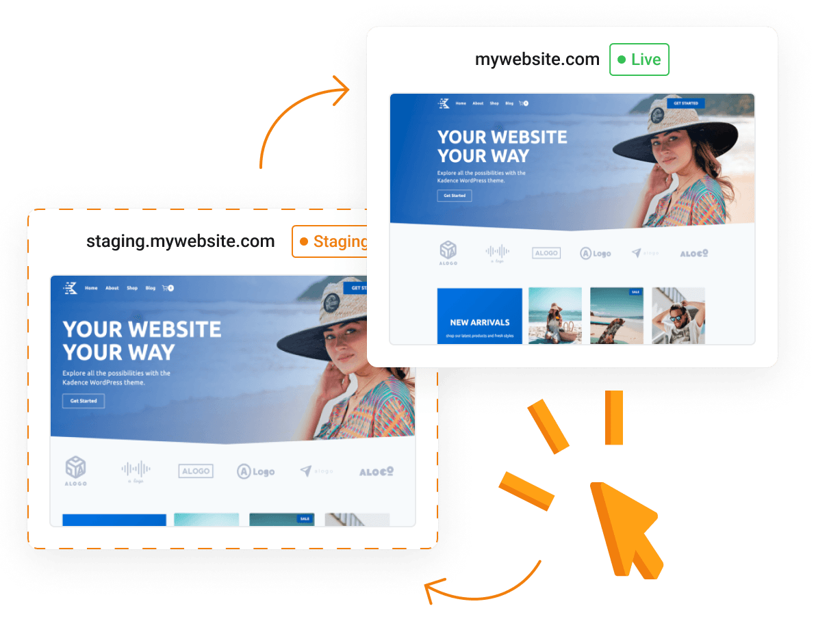 Shared Hosting - One-Click WordPress Staging