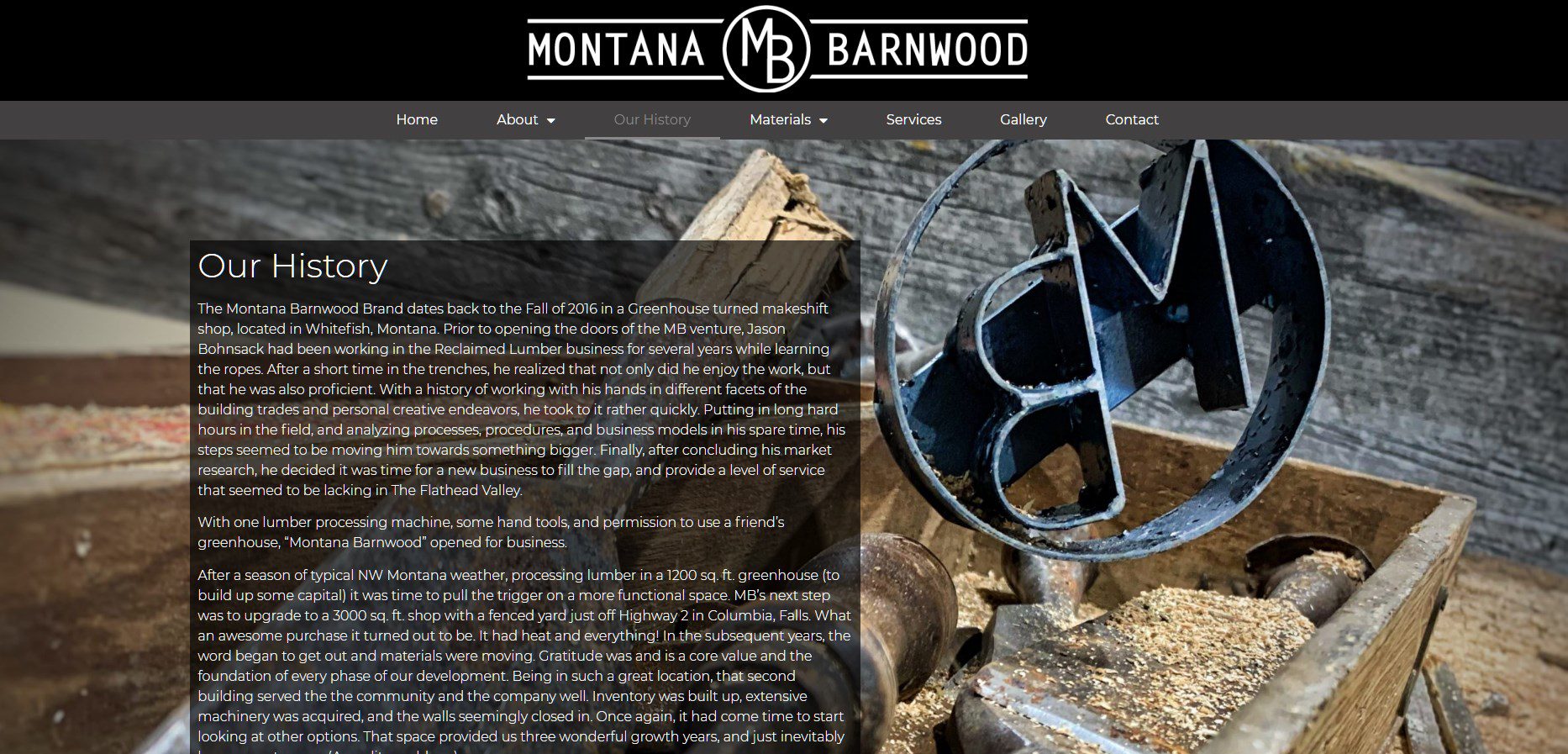 Montana Barnwood: Our History Page