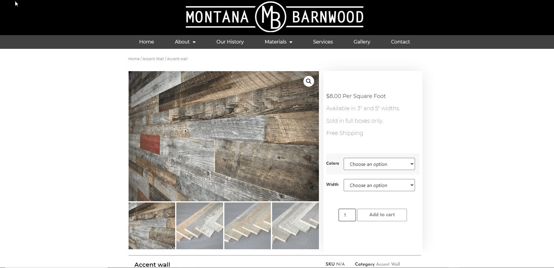 Montana Barnwood: Product